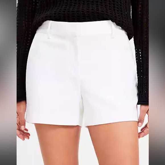 LOFT Women's High Waist White The Riviera Shorts - Picture 1 of 14